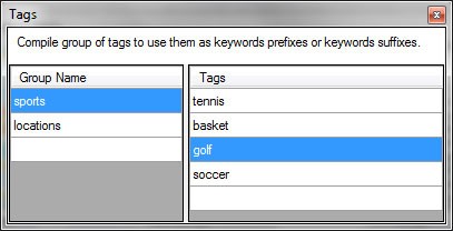 Sport tags